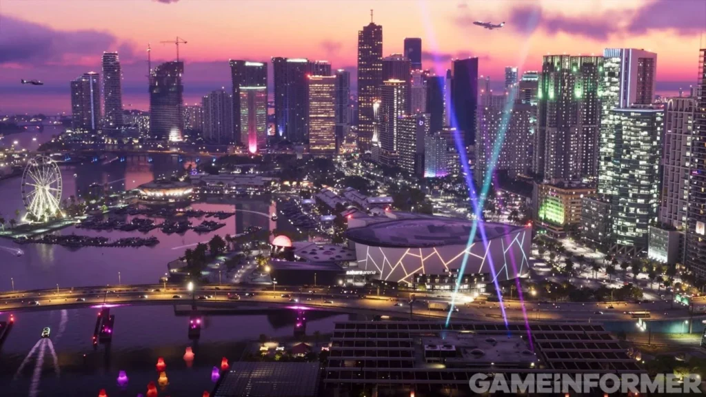 The visuals of the New Vice City from GTA 6.