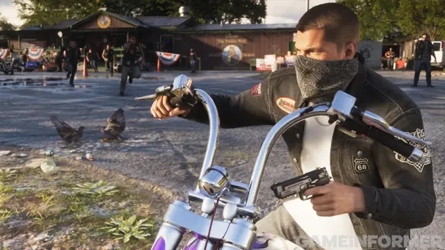 Jason riding a motorcycle in GTA 6 new screenshot.